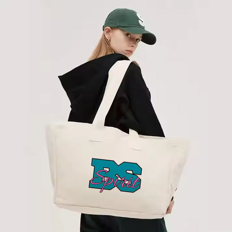 Cotton Canvas Tote Shopping Bag, Multi-function Tote Bag --- as low as $2.76