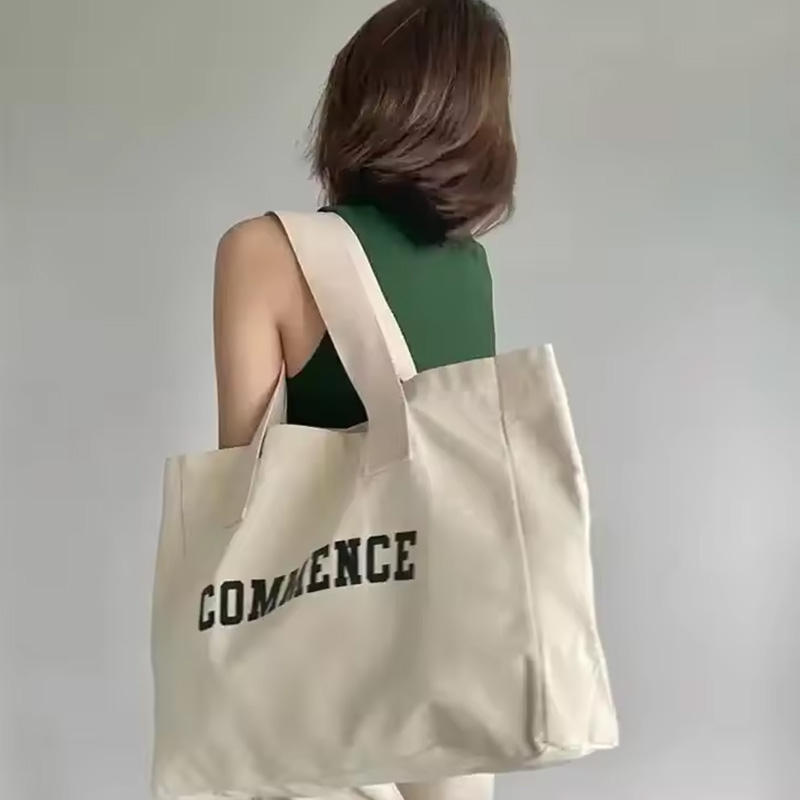 Cotton Canvas Tote Shopping Bag, Multi-function Tote Bag --- as low as $2.76